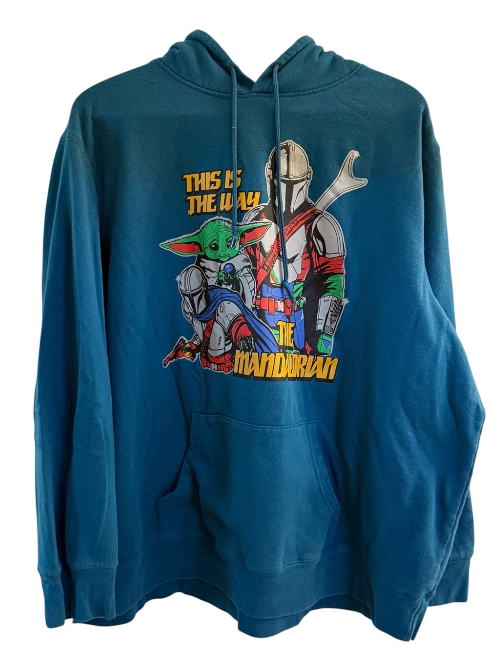 The Mandalorian Graphic Hoodie - Teal Men’s Pullover